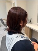 毎日のセットが楽に◎艶ピンク×くびれレイヤーボブ
