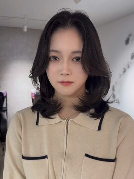 エトワ 中央店(etoi) 大分ミディアムボブレイヤー軽め韓国レイヤーくびれスタイル