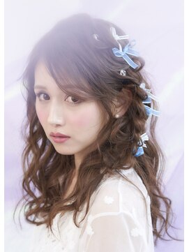 ヘアセットサロンシャルメ 梅田店(Hair Make Salon CHARMER) コンサートやイベントで可愛いリボンアクセスタイル