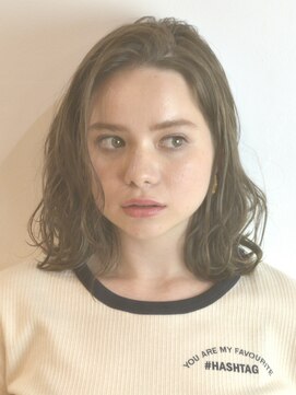 グッデイ ヘアー(GOOD DAY HAIR) 《グレージュ×ハイライト:ミックスパーマ×ふんわりミディ》