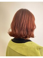 ナップヘアー NAP hair ピンクオレンジカラー