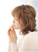 お呼ばれヘア／ゆるふわアレンジ／編み込み