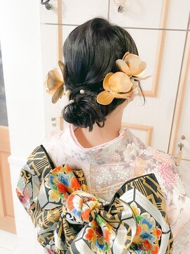 ネオリーブ チロル 横浜西口店(Neolive CiroL.) 和装ヘア　振袖着付け　まとめ髪シニヨン