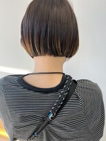 ヘアー アイス 御器所本店(HAIR ICI) 小顔補正立体カット×ナチュラル丸みボブ 10代20代30代裾カラー