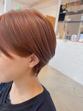 ヘア デザイン エシレ(Hair design esille.) オレンジベージュのマッシュショート