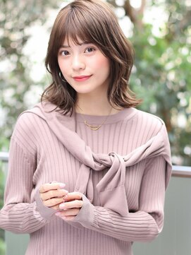 グランド(GRAND) 大人かわいい/ひし形/ココアブラウン/フリンジウェーブ