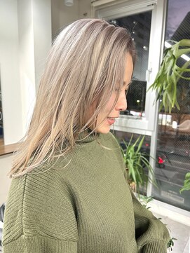 ルーツ ヘア デザイン(roots hair design) 西区新町美容室★roots★デザインカラーブロンドカラーベージュ