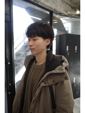 スレイ 西宮(SLAY) 波巻きハイライトアップバングツーブロックマッシュ