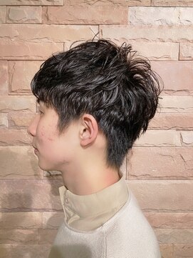 マイヘアイズグッド(My Hair is Good) カールショート/メンズヘア/ショート/ボブ/今泉/白髪ぼかし/白髪