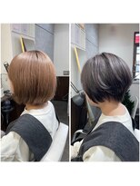 ムーブ(Moob)&nbsp;黄・オレンジ味を抑えたgray color×髪質改善カラー【別府】