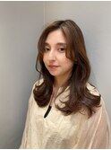 【マユコ】小顔ヘア韓国色っぽミディアムレイヤーカット