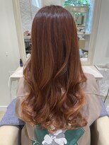 エイミーバイアフロートザガーデン 浦和店(amie by afloat the garden)&nbsp;オレンジブラウンでツヤ髪