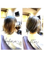 アックスピュア(axe pure)&nbsp;白髪染め×グレーハイライト