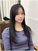 韓国前髪顔周り×小顔黒髪フェイスレイヤー[横浜/前髪矯正]
