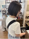 丸みショートボブ グレージュ アディクシーカラー