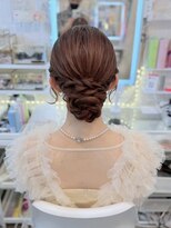 結婚式 二次会 お呼ばれ ゆるふわアップスタイル