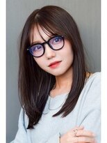 わとわ西鉄五条店 ミディアムレイヤー韓国風レイヤースタイルシースルーバング