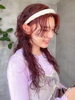 テトヘアー(teto hair) 暖色カラー赤ピンクコーラルオレンジクラゲパーマクラゲウルフ