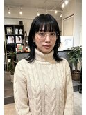 くびれレイヤー×外ハネミディアム