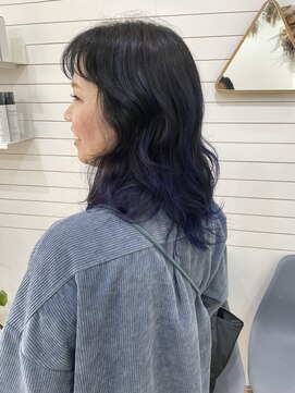 ヘアーサロン グラブ(hair Salon grab) ネイビーパープルグラデーション