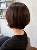 大人上品ショート/ナチュラルブラウン/艶髪ショートボブ/モテ髪