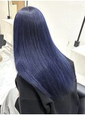 ネイビーブルー/ブルーラベンダー/ブリーチ/髪質改善/10代20代