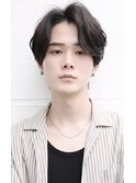 30代40代50代ビジネスマン向け清潔感センターパートメンズパーマ