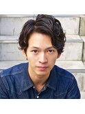 ★Lepes★ ツーブロック×パーマ 「 刈り上げ オールバック 」