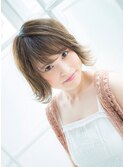 ナチュラルボブ×くせ毛風ボブ