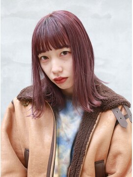 ラボ(Ravo) [Ravo]ピンク系ダブルカラーのミディアムスタイル◎