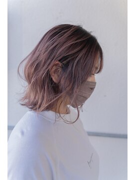 デビュー ヘアーメイク ボブ　バレイヤージュ