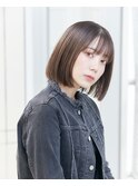 アースカラー/ブラウン/切りっぱなしボブ/小顔/20代30代40代50代