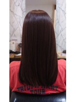 ヘアーカルチャー 小倉台店 HAIR CULTURE ミディアムストレートうる艶髪質改善ココアブラウン