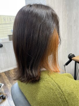 テーラヘアー ユーカリが丘店(TELA HAIR) イヤリングカラー×オレンジ【TELAHAIRユーカリが丘】