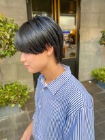 レフ(LEF)&nbsp;センターパート/ブルーブラック/ハンサムショート/マッシュ