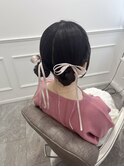 【ヘアメ】バレエコア＊編み込みツインおだんご＊新井