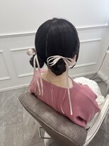 【ヘアメ】バレエコア＊編み込みツインおだんご＊新井