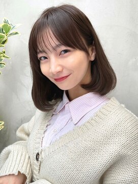 ミラリー トウキョウ(Mirareee Tokyo) 20代30代40代◎前髪パーマグレーベージュレイヤーロング黒髪