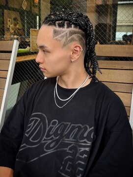 ビンゴ(BINGO) 1813ニュアンスカラーバリカンアートブラックヘアブレイズ