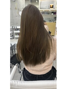 ディジョン(Dijon) 韓国顔まわりレイヤーカットグレージュオリーブベージュブラウン