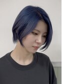 ネイビーブルー×大人ショート