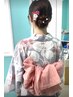 【持参浴衣】浴衣の着付け＋ヘアセット　＊万博参加者2ペア(2人分)