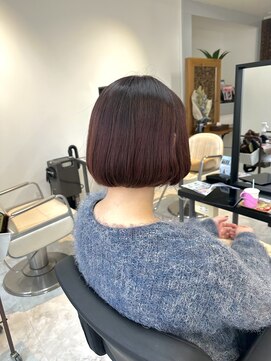 オルメント 天満 南森町(ORL'MENT) 20代30代40髪質改善ナチュラルボブ透明感 ピンクアッシュ