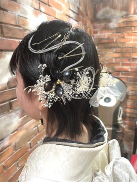 ヘアメイク エンデュー(hair make EnDeux) 外はねショートボブアレンジ