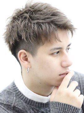 フィフス 仙台(fifth) 仙台スパイキーショートアップバングツーブロックフェード30代◆