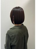 あごラインボブ　ナチュラルブラウン