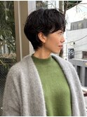 ショートヘア/マッシュショート/大人/パーマ/30代/40代
