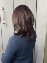 リラス 博多(rilas)&nbsp;くびれヘア　レイヤーカット　ぶどう色　ラベンダーカラー