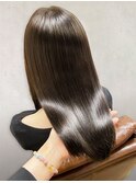 春縮毛矯正◎40代50代向け！上品艶ストレート×髪質改善カラー