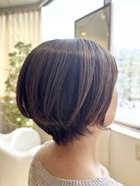 シュヴー 築地(CHEVEUX) 丸みショート/白髪ぼかしハイライト/ショートボブ